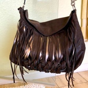 Beautiful soft brown soft buttery leather Hobo w/ long drop strap and gorgeous!